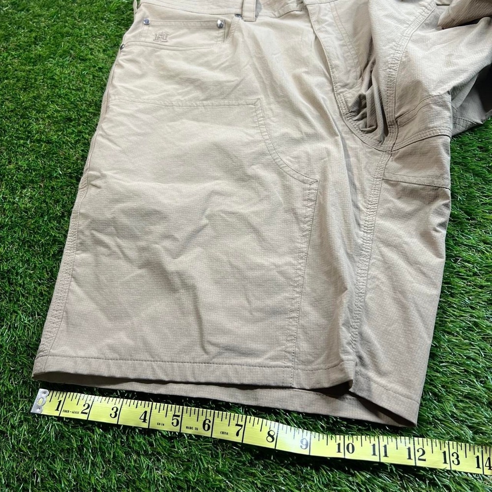 Howler Bros Double Knee Shorts Men's 36 Tan Khaki Utility Outdoor Workwear Style - Picture 7 of 8